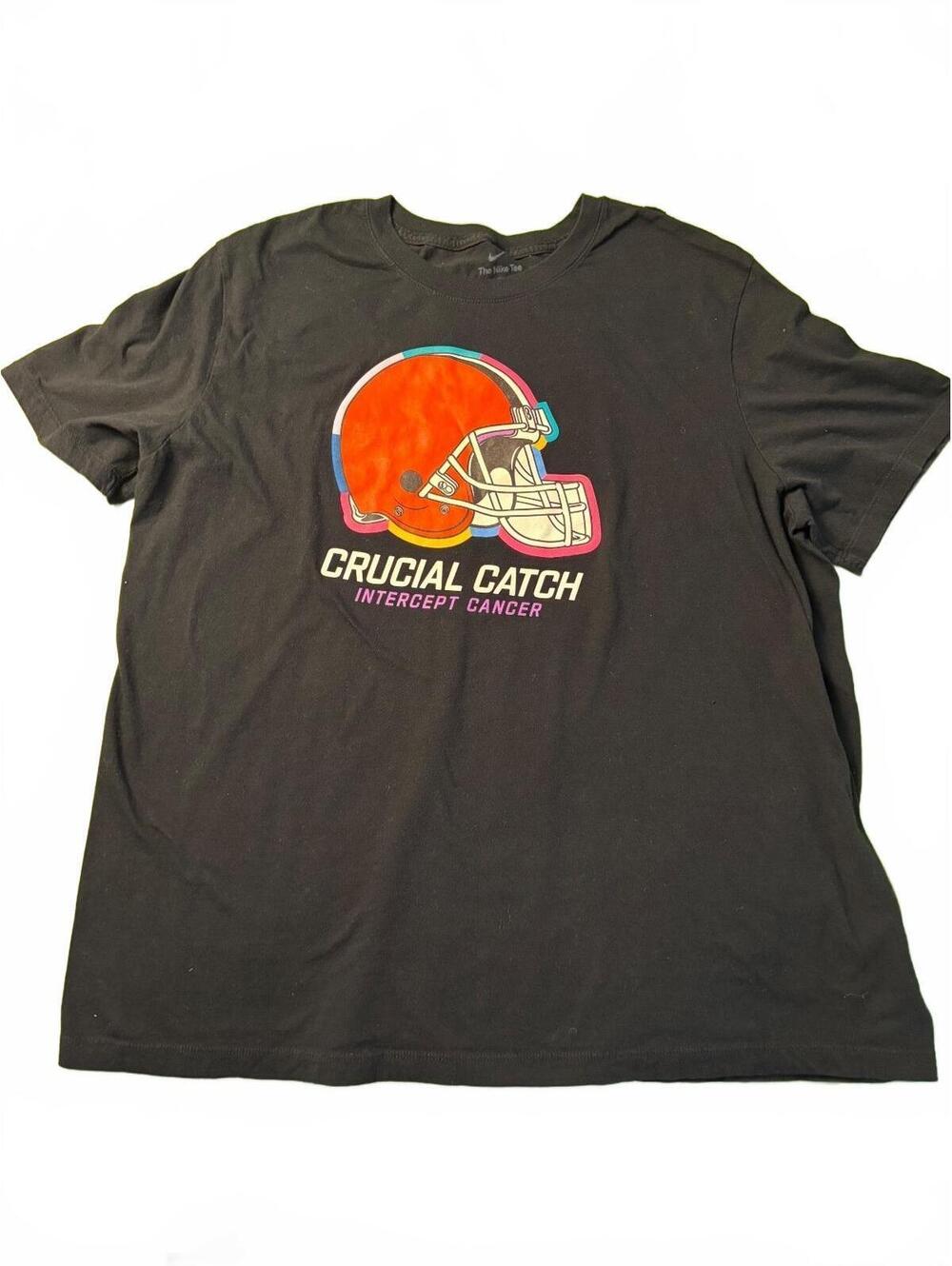 The Nike Tee Crucial Catch Intercept Cancer T-Shirt XL Black